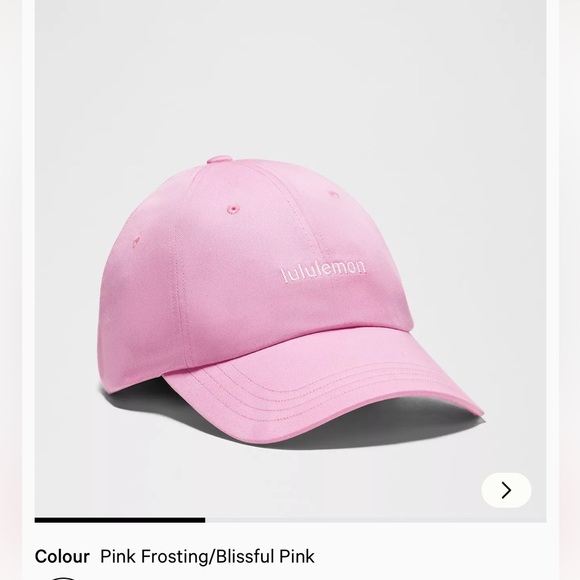 NWT Lululemon Classic Ball Cap *Wordmark Pink frost blissful pink unisex - Picture 2 of 8